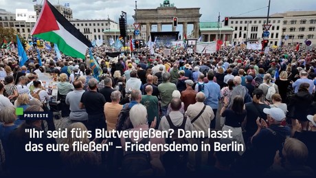 "Ihr seid fürs Blutvergießen? Dann lasst das eure fließen" – Friedensdemo in Berlin