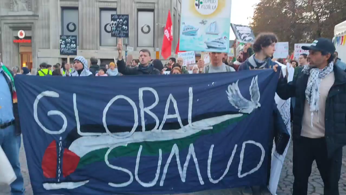 Video: 600 Demonstranten in Bonn unterstützen Gaza-Flottille