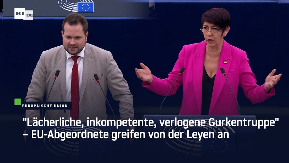 "Lächerliche, inkompetente, verlogene Gurkentruppe" – EU-Abgeordnete greifen von der Leyen an