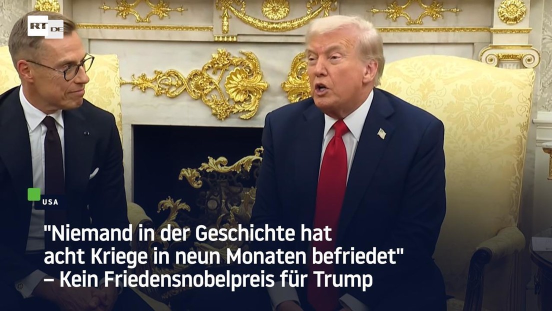 "Niemand hat jemals acht Kriege in neun Monaten befriedet" – Kein Friedensnobelpreis für Trump