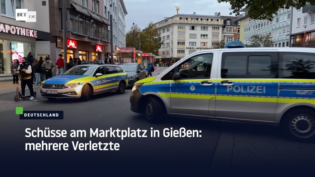 Schüsse am Marktplatz in Gießen: mehrere Verletzte