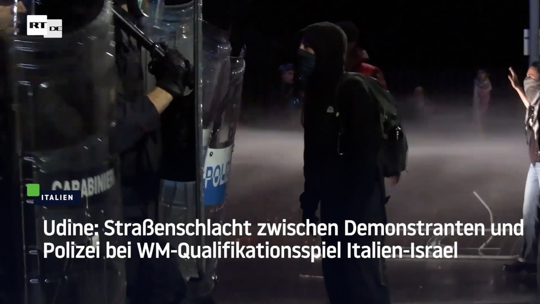 Udine: Straßenschlacht zwischen Demonstranten und Polizei bei WM-Qualifikationsspiel Italien-Israel