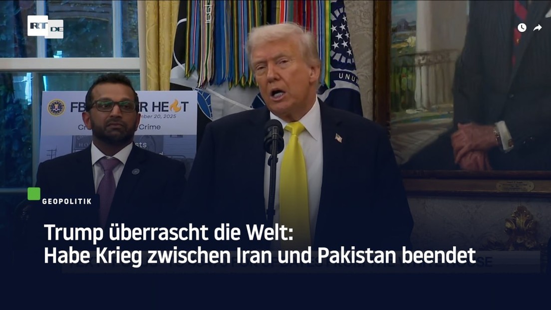 Trump überrascht die Welt: Habe Krieg zwischen Iran und Pakistan beendet
