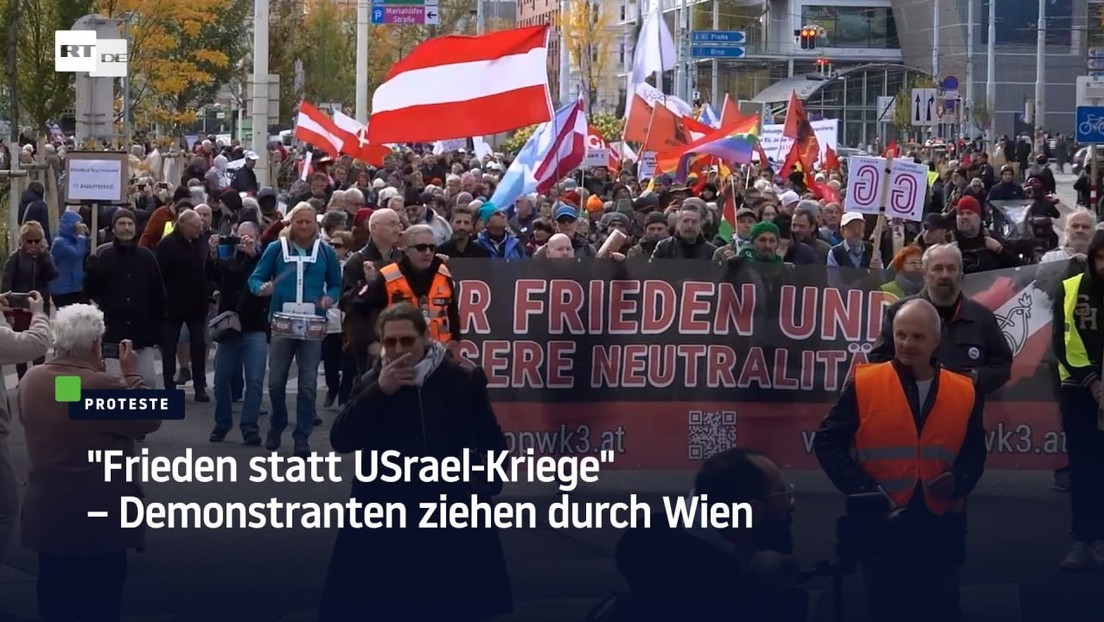 "Frieden statt USrael-Kriege" – Demonstranten ziehen durch Wien