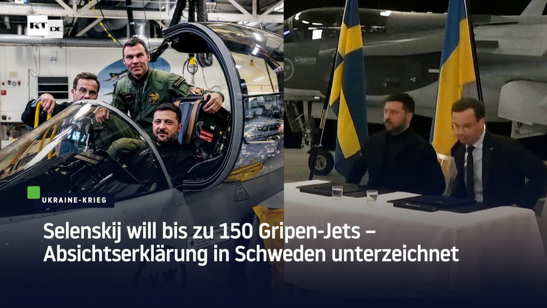 Selenskij will bis zu 150 Gripen-Jets – Absichtserklärung in Schweden unterzeichnet