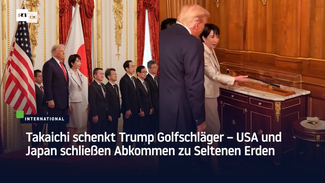 Takaichi schenkt Trump Golfschläger – USA und Japan schließen Abkommen zu Seltenen Erden