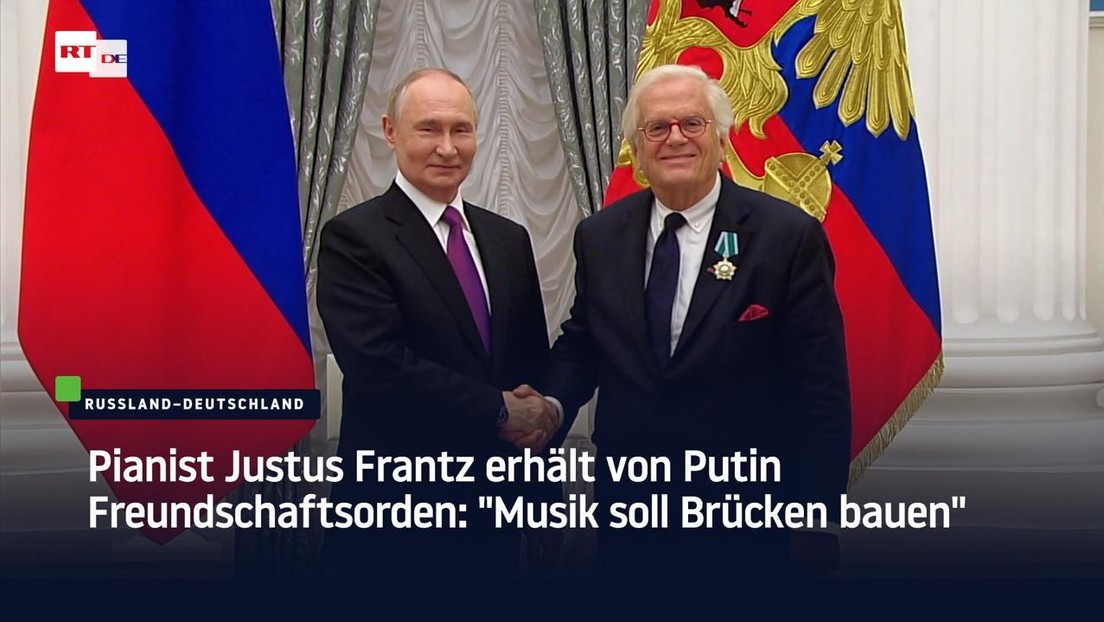 Pianist Justus Frantz erhält von Putin Freundschaftsorden: "Musik soll Brücken bauen"