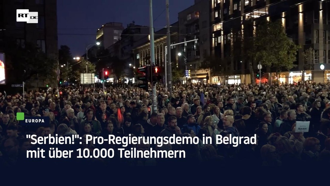"Serbien!": Pro-Regierungsdemo in Belgrad mit über 10.000 Teilnehmern