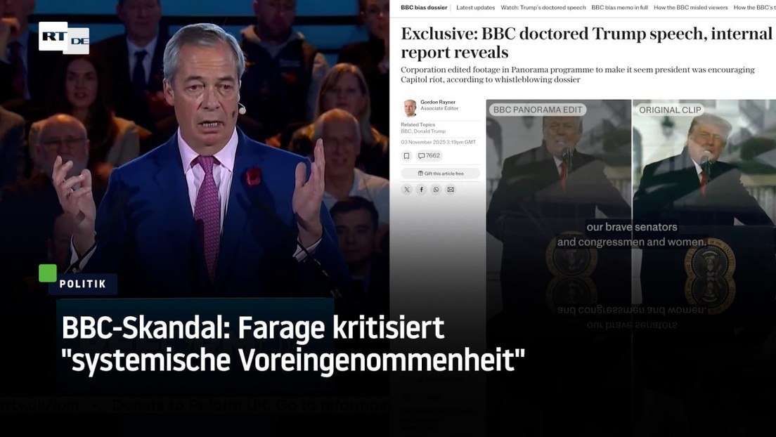 BBC-Skandal: Farage kritisiert "systemische Voreingenommenheit"