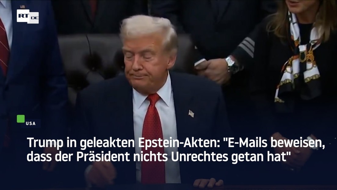 Trump in geleakten Epstein-Akten: "E-Mails beweisen, dass der Präsident nichts Unrechtes getan hat"