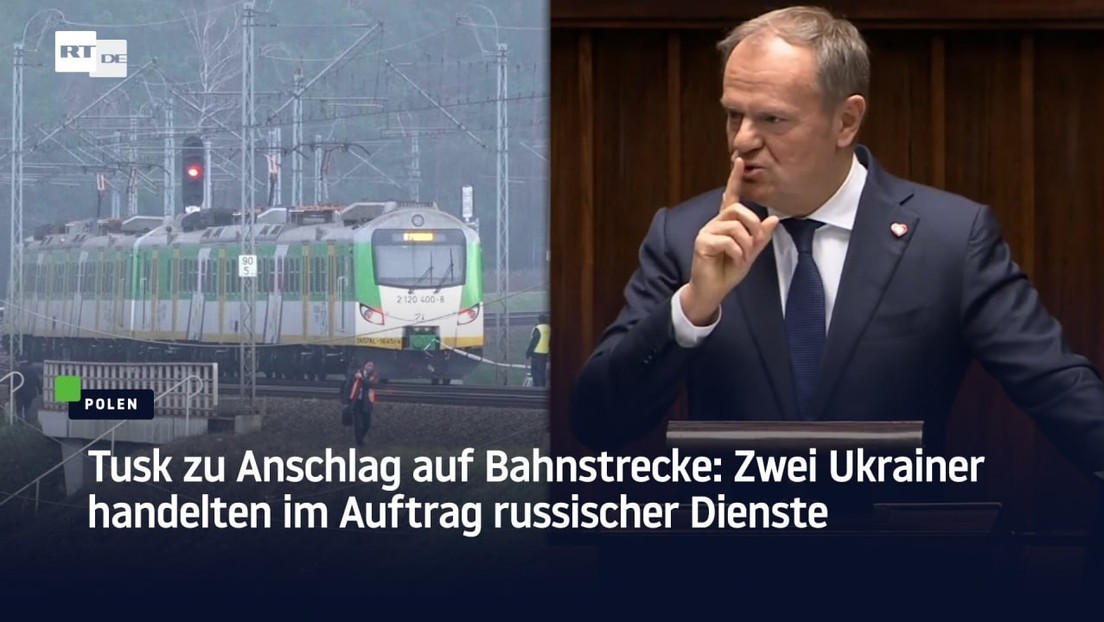 Tusk zu Anschlag auf Bahnstrecke: Zwei Ukrainer handelten im Auftrag russischer Dienste