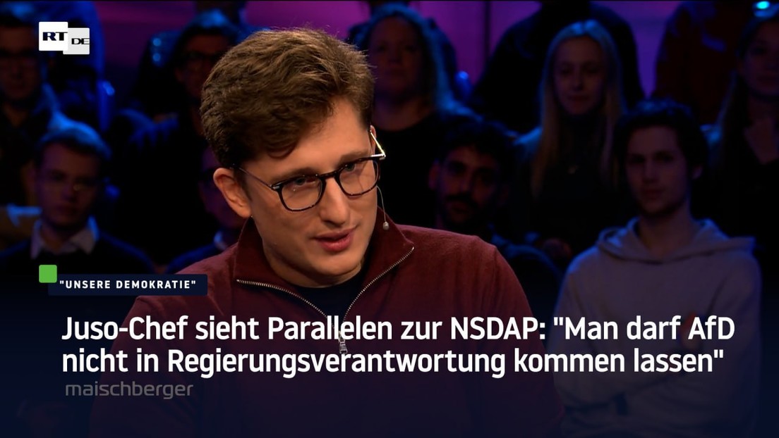 Juso-Chef sieht Parallelen zur NSDAP: "Man darf AfD nicht in Regierungsverantwortung kommen lassen"