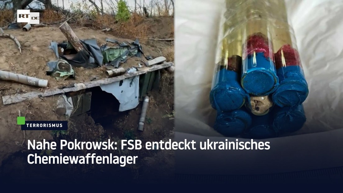 Nahe Pokrowsk: FSB entdeckt ukrainisches Chemiewaffenlager