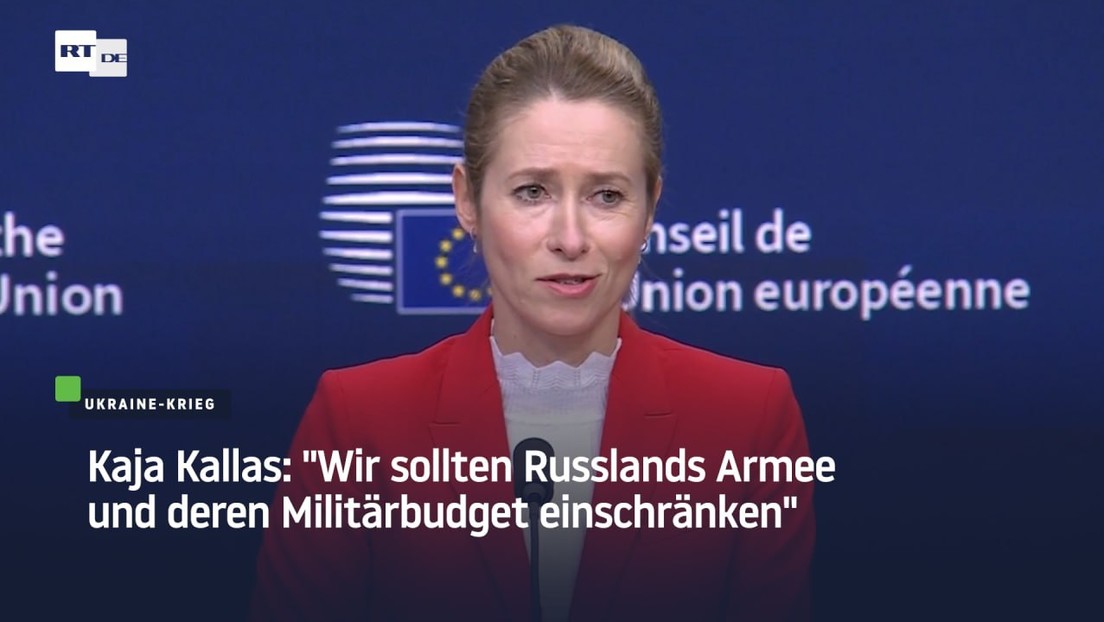 Kaja Kallas: "Wir sollten Russlands Armee und deren Militärbudget einschränken"