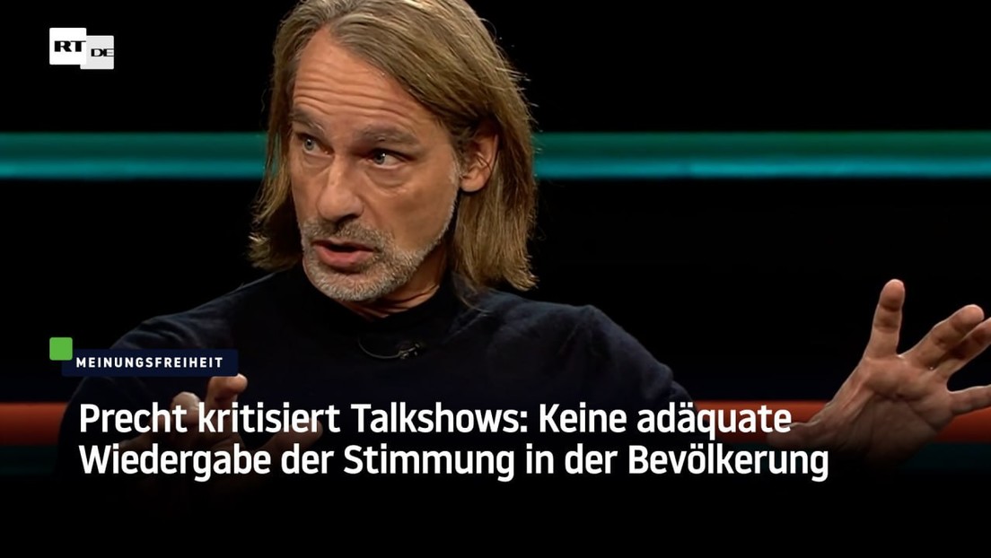 Precht kritisiert Talkshows: Keine adäquate Wiedergabe der Stimmung in der Bevölkerung