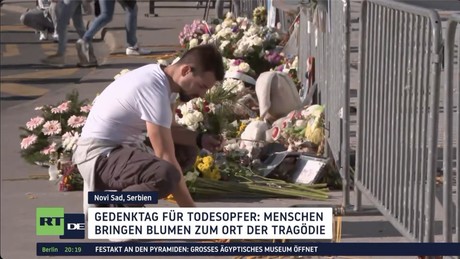 Trauertag in Novi Sad: Erinnerungen an die Katastrophe von vor einem Jahr