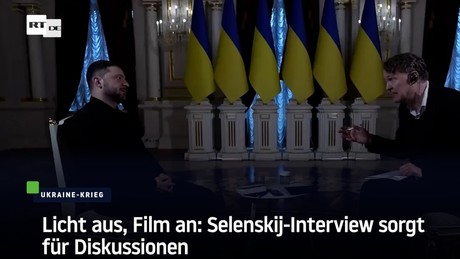 Licht aus, Film an: Selenskij-Interview sorgt für Diskussionen