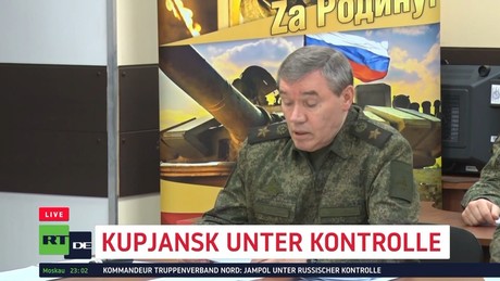 Generalstabschef Gerassimow berichtet Putin: Kupjansk im Gebiet Charkow befreit