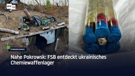 Nahe Pokrowsk: FSB entdeckt ukrainisches Chemiewaffenlager