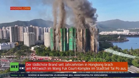 Hongkong: Zahl der Todesopfer bei Brand in Wohnkomplex auf 83 gestiegen