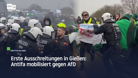 Erste Ausschreitungen in Gießen: Antifa mobilisiert gegen AfD