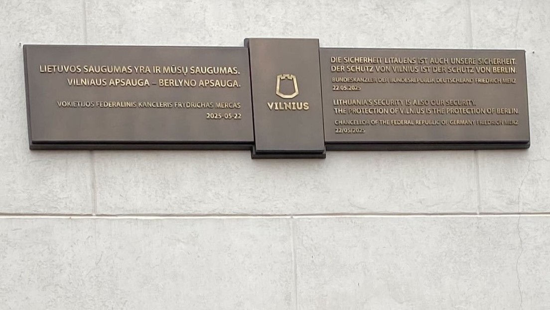 "Ich werde Vilnius beschützen" – Litauer meißeln Merz-Versprechen in Stein
