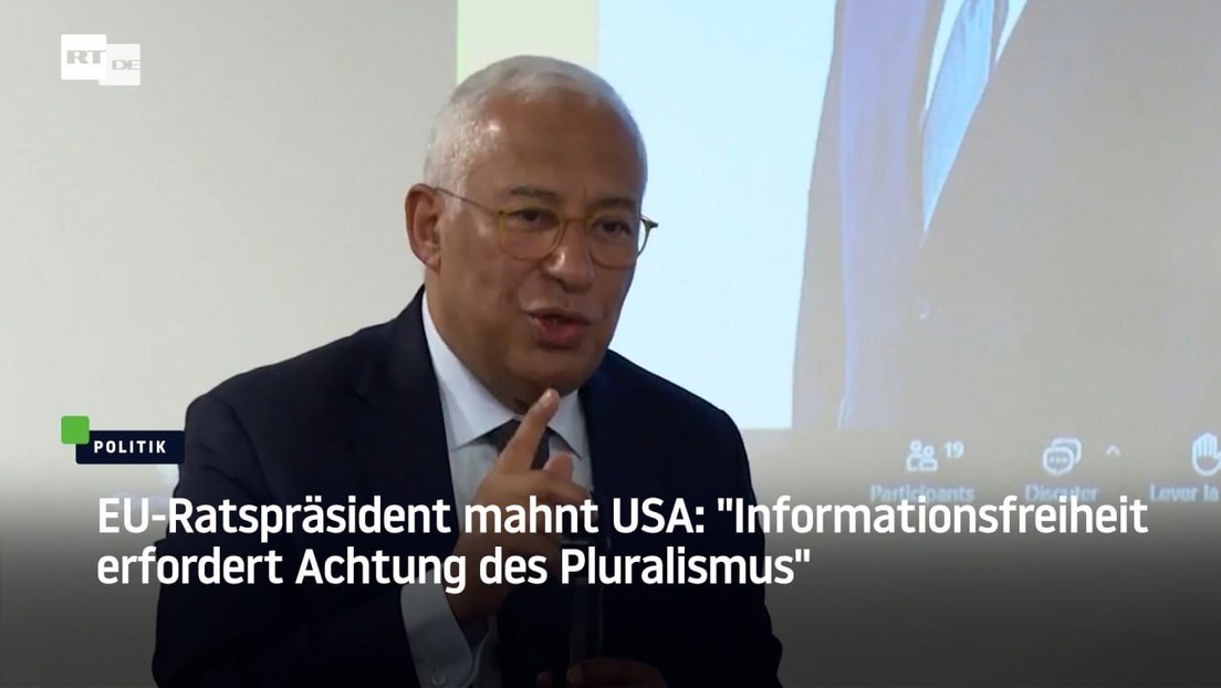 EU-Ratspräsident mahnt USA: "Informationsfreiheit erfordert Achtung des Pluralismus"