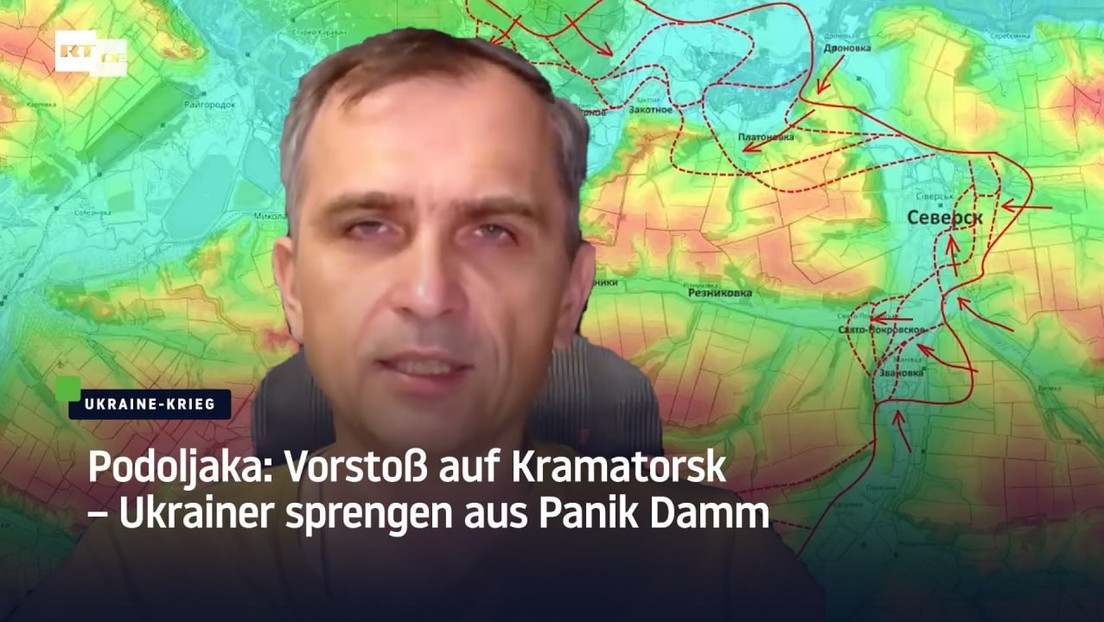 Podoljaka: Vorstoß auf Kramatorsk – Ukrainer sprengen aus Panik Damm