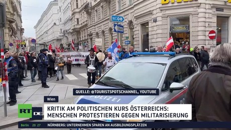 "Ja zu Neutralität und Frieden": Protest in Wien gegen EU-Kriegskurs