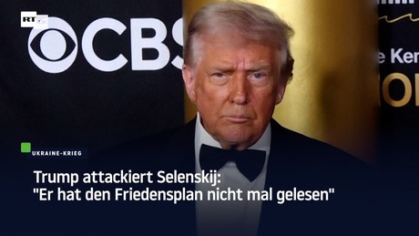 Trump attackiert Selenskij: "Er hat den Friedensplan nicht mal gelesen"