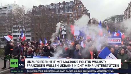 Demonstration in Paris gegen Macrons Kriegskurs