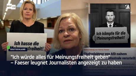 "Ich würde alles für Meinungsfreiheit geben" – Faeser leugnet Journalisten angezeigt zu haben