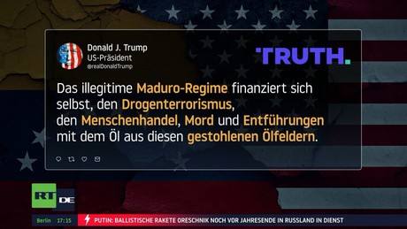 Trump droht Venezuela mit Militärschlag und Zugriff auf Öl