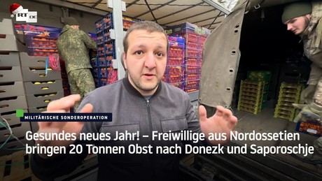 Freiwillige aus Nordossetien bringen 20 Tonnen Obst nach Donezk und Saporoschje