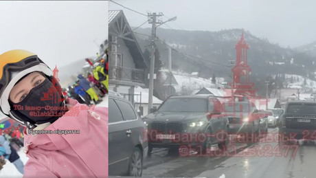 Champagner in Bukowel: Während Männer eingefangen werden, feiert Kiews Elite die Wintersaison