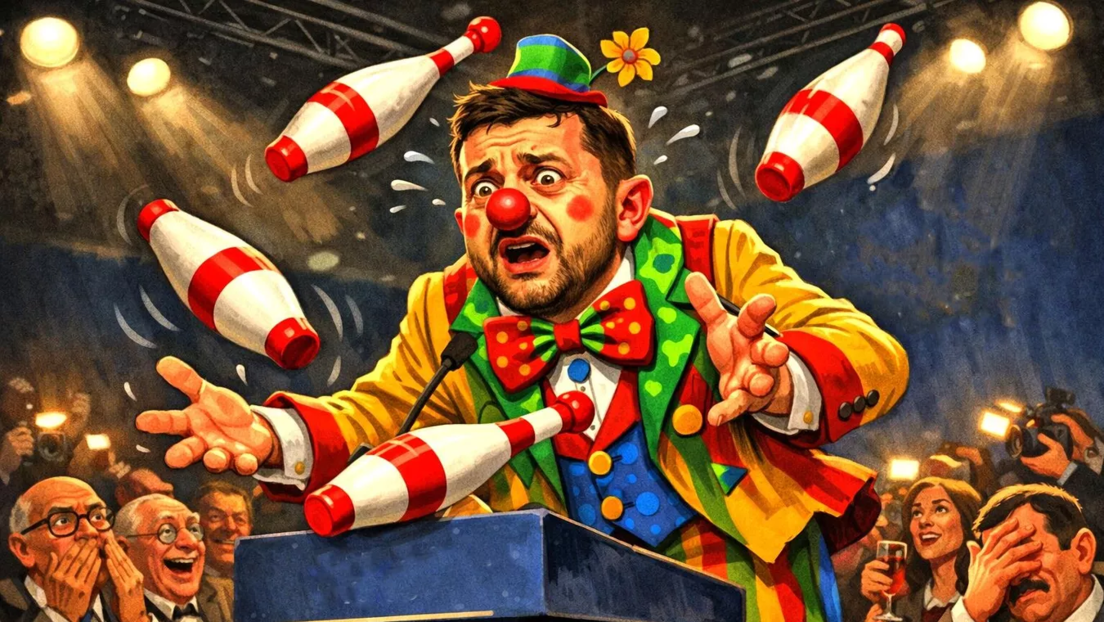 Spontaner Clown-Auftritt in Davos
