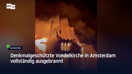 Denkmalgeschützte Vondelkirche in Amsterdam vollständig ausgebrannt