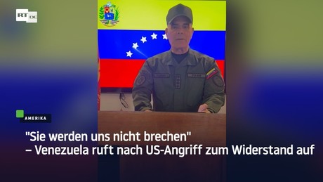 "Sie werden uns nicht brechen" – Venezuela ruft nach US-Angriff zum Widerstand auf