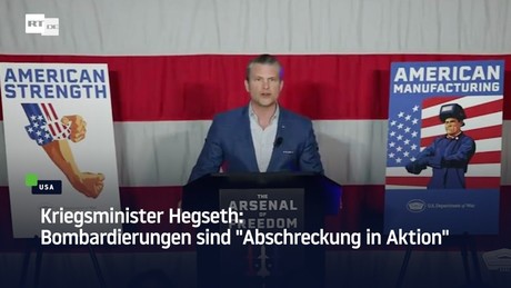 US-Kriegsminister Hegseth: Bombardierungen sind "Abschreckung in Aktion"