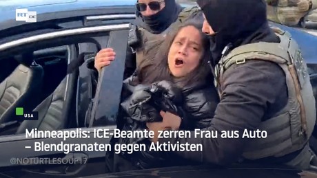 Minneapolis: ICE-Beamte zerren Frau aus Auto – Blendgranaten gegen Aktivisten