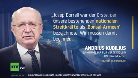 EU-Verteidigungskommissar schlägt Gründung europäischer Armee vor 