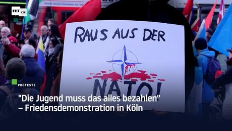 "Die Jugend muss das alles bezahlen" – Friedensdemonstration in Köln