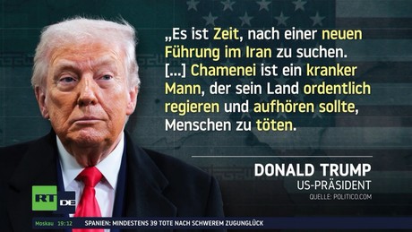 Trump fordert Führungswechsel in Iran – Teheran warnt vor Krieg