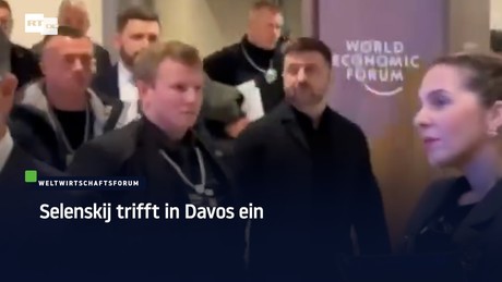 Selenskij trifft in Davos ein