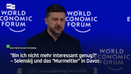 "Bin ich nicht mehr interessant genug?" – Selenskij und das "Murmeltier" in Davos