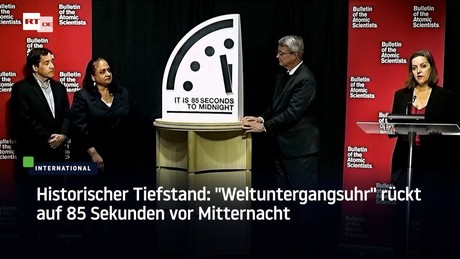 Historischer Tiefstand: "Weltuntergangsuhr" rückt auf 85 Sekunden vor Mitternacht