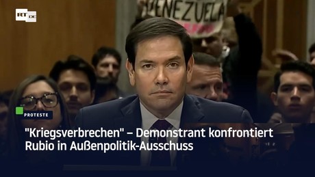 "Kriegsverbrechen" – Demonstrant konfrontiert Rubio in Außenpolitik-Ausschuss