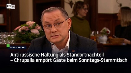 Antirussische Haltung als Standortnachteil – Chrupalla empört Gäste beim Sonntags-Stammtisch