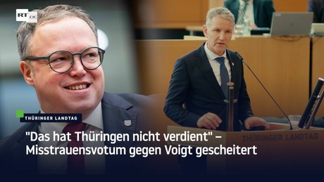 "Das hat Thüringen nicht verdient" – Misstrauensvotum gegen Voigt gescheitert