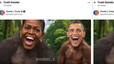 Trump teilt Video mit rassistischer Darstellung der Obamas